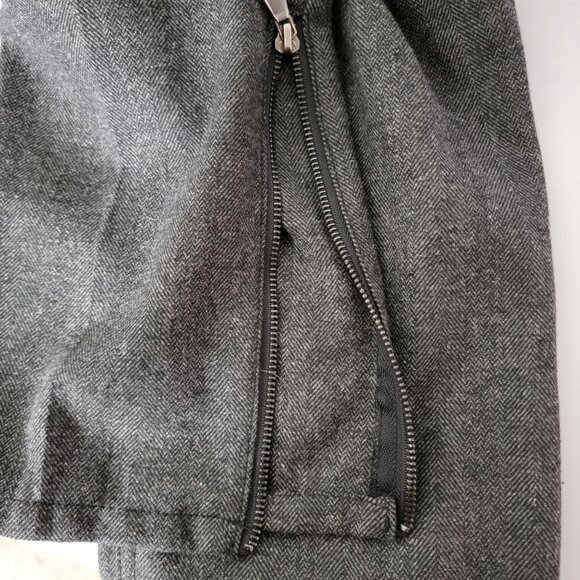 Kenar Womens Moto Style Dress Pants Zip Legs Sz 10 Zip Pockets Lined Grey Tweed - Picture 8 of 16
